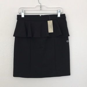 black peplum skirt